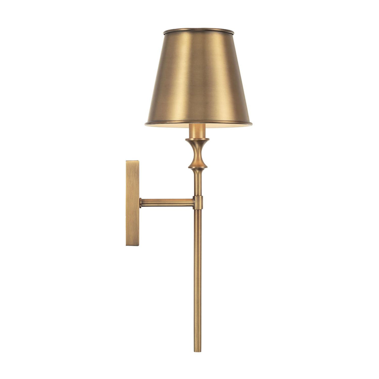 Capital Lighting 649711AD-708 Whitney 1 Light Sconce Aged Brass