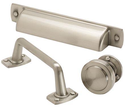 Amerock Cabinet Cup Pull Satin Nickel 3-3/4 inch (96 mm) Center to Center Rochdale 1 Pack Drawer Pull Drawer Handle Cabinet Hardware