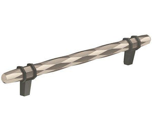 Amerock Cabinet Pull Polished Nickel/Black Bronze 6-5/16 inch (160 mm) Center-to-Center London 1 Pack Drawer Pull Drawer Handle Cabinet Hardware