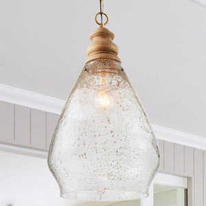Capital Lighting 330418LW Juniper 1 Light Pendant Light Wood