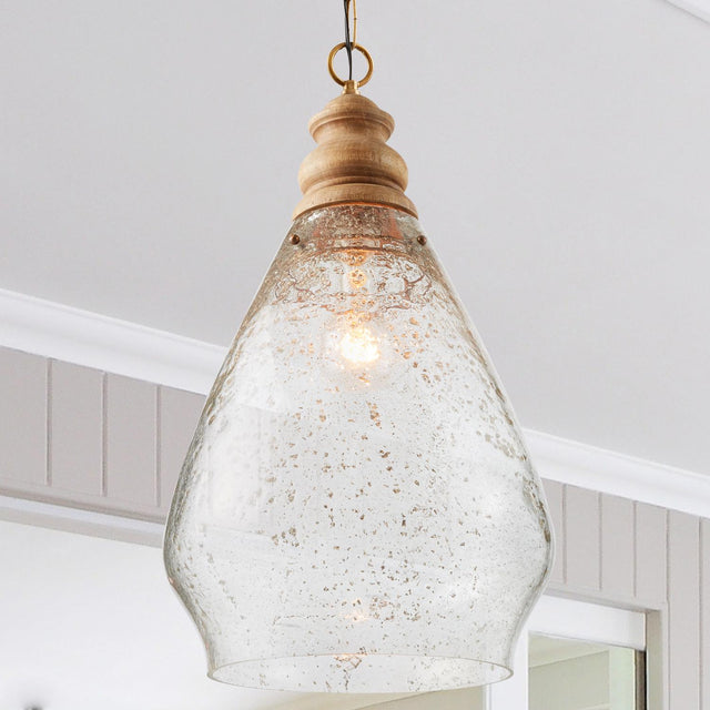 Capital Lighting 330418LW Juniper 1 Light Pendant Light Wood
