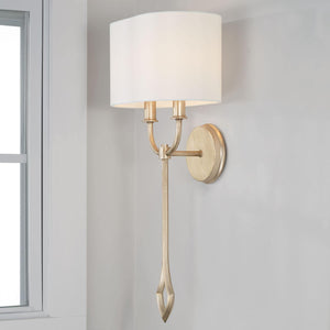 Capital Lighting 650021BS Claire 2 Light Sconce Brushed Champagne