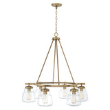 Capital Lighting 442761AD-518 Dillon 6 Light Chandelier Aged Brass