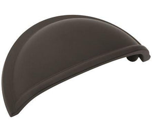 Amerock Cabinet Cup Pull Matte Black 3 inch (76 mm) Center to Center Cup Pulls 1 Pack Drawer Pull Drawer Handle Cabinet Hardware