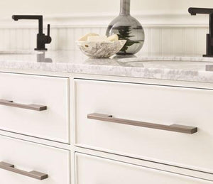 Amerock Cabinet Pull Black Brushed Nickel 6-5/16 inch (160 mm) Center to Center Separa 1 Pack Drawer Pull Drawer Handle Cabinet Hardware