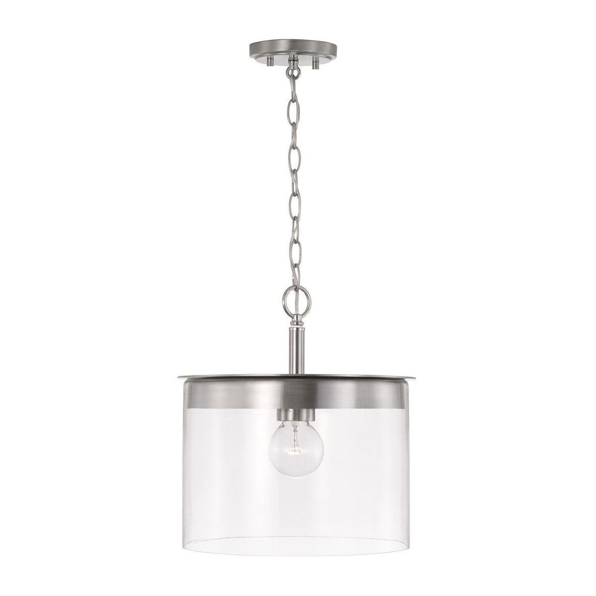 Capital Lighting 246812BN Mason 1 Light Semi-Flush Brushed Nickel