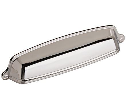 Amerock Cabinet Cup Pull Polished Chrome 5-1/16 inch (128 mm) Center-to-Center Stature 1 Pack Drawer Pull Drawer Handle Cabinet Hardware