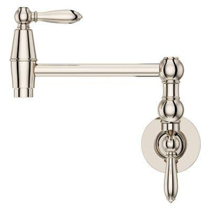 Pfister Polished Nickel Port Haven Wall Mount Pot Filler GT533-TDD