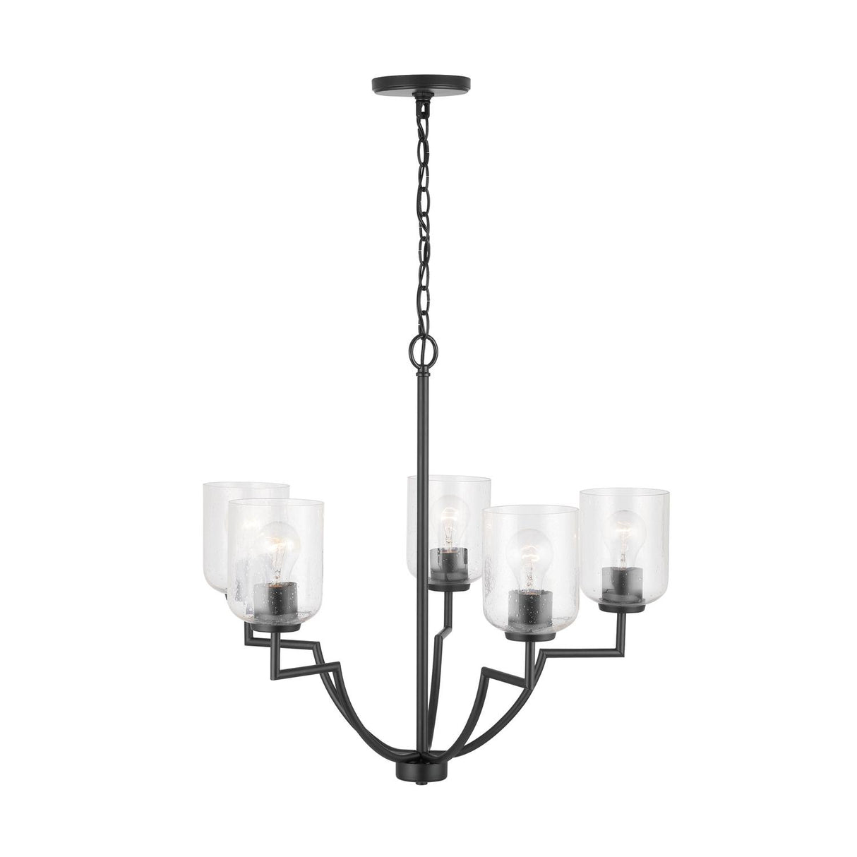 Capital Lighting 439351MB-500 Carter 5 Light Chandelier Matte Black