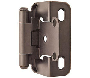 Amerock Cabinet Hinge 1/2 inch (13 mm) Overlay Hinge Oil Rubbed Bronze 2 Pack Self-Closing Hinge Partial Wrap Hinge Cabinet Door Hinge