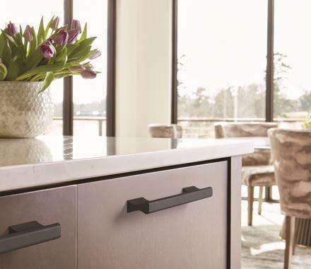 Amerock Cabinet Pull Matte Black 6-5/16 inch (160 mm) Center-to-Center Status 1 Pack Drawer Pull Cabinet Handle Cabinet Hardware