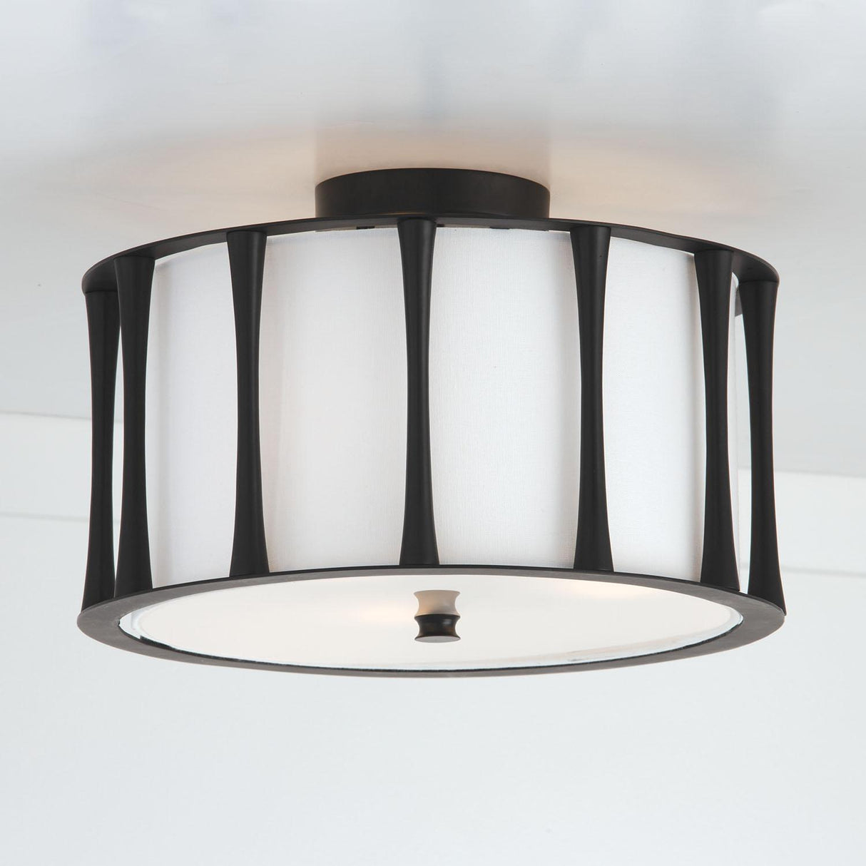 Capital Lighting 244631MB Bodie 3 Light Dual Mount Semi-Flush/Pendant Matte Black