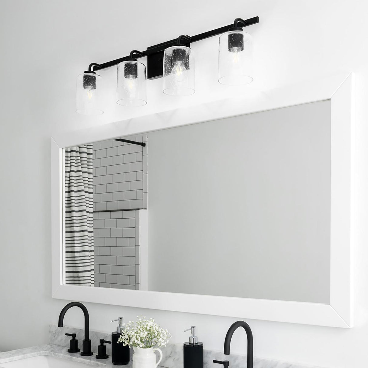 Capital Lighting 128541MB-449 Greyson 4 Light Vanity Matte Black
