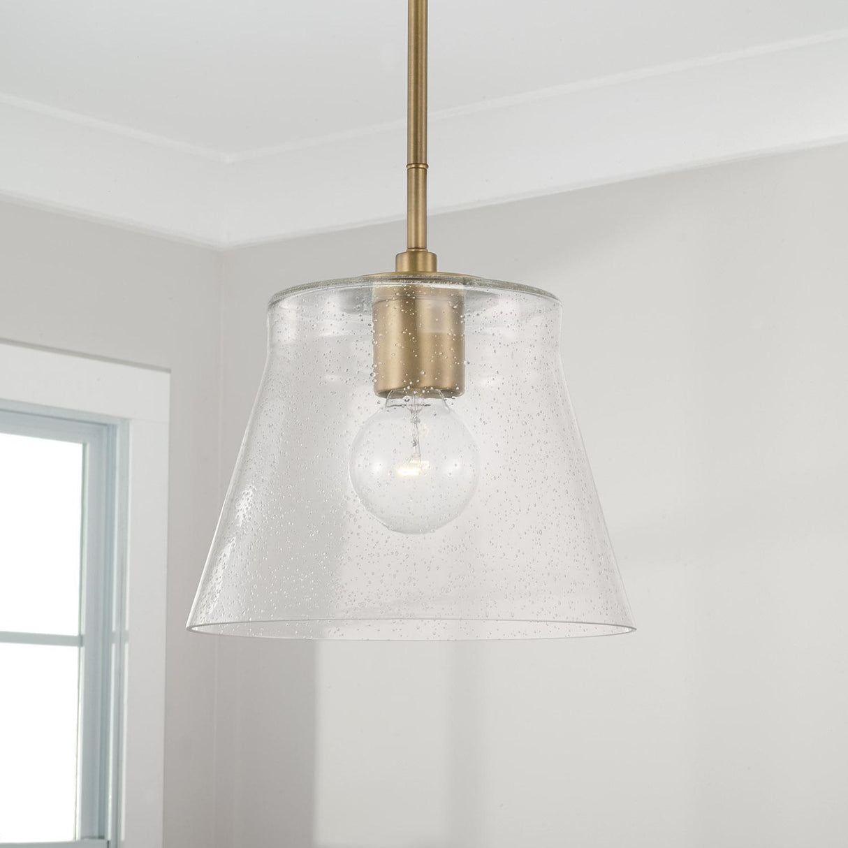 Capital Lighting 346912AD Baker 1 Light Pendant Aged Brass
