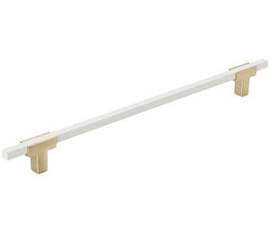 Amerock Cabinet Pull Brushed Gold/White 10-1/16 inch (256 mm) Center to Center Urbanite 1 Pack Drawer Pull Drawer Handle Cabinet Hardware