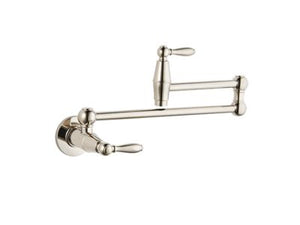 Pfister Polished Nickel Port Haven Wall Mount Pot Filler GT533-TDD