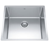 KINDRED BSU1820-9N Brookmore 19.6-in LR x 18.2-in FB x 9-in DP Undermount Single Bowl Stainless Steel Sink In Commercial Satin Finish