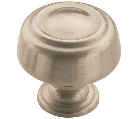 Amerock Cabinet Knob Satin Nickel 1-5/8 inch (41 mm) Diameter Kane 1 Pack Drawer Knob Cabinet Hardware