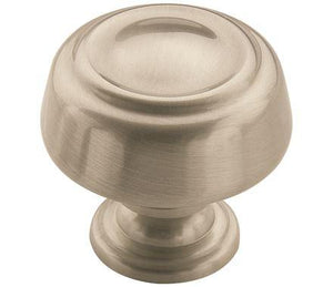 Amerock Cabinet Knob Satin Nickel 1-5/8 inch (41 mm) Diameter Kane 1 Pack Drawer Knob Cabinet Hardware