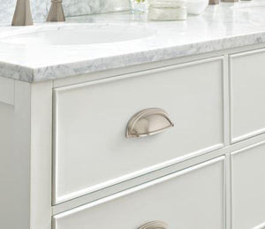 Amerock Cabinet Cup Pull Satin Nickel 3 inch. (76 mm) & 4 inch. (102 mm) Center to Center Ashby 1 Pack Drawer Pull Drawer Handle Cabinet Hardware