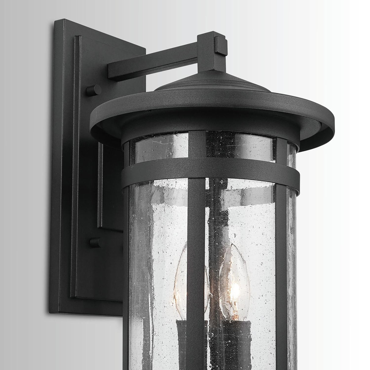 Capital Lighting 935521BK Mission Hills 2 Light Outdoor Wall Lantern Black