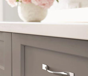 Amerock Cabinet Pull Polished Chrome 3-3/4 inch (96 mm) Center-to-Center Uprise 1 Pack Drawer Pull Cabinet Handle Cabinet Hardware