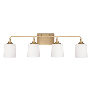 Capital Lighting 148941AD-541 Presley 4 Light Vanity Aged Brass