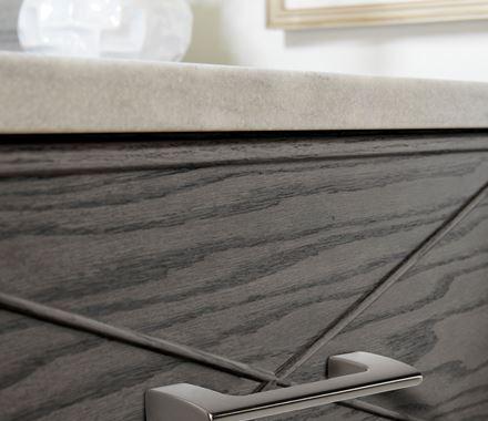 Amerock Cabinet Pull Graphite 3 inch (76 mm) Center to Center Riva 1 Pack Drawer Pull Drawer Handle Cabinet Hardware