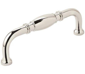 Amerock Cabinet Pull Polished Nickel 3-3/4 inch (96 mm) Center to Center Granby 1 Pack Drawer Pull Drawer Handle Cabinet Hardware