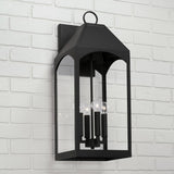 Capital Lighting 946341BK Burton 4 Light Outdoor Wall Lantern Black