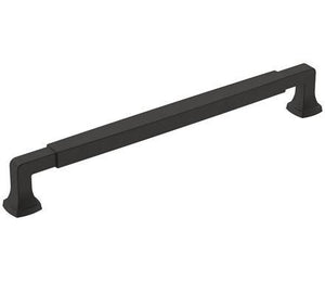 Amerock BP36890FB Stature Cabinet Pull, 8-13/16 in (224 mm) Center-to-Center, Matte Black