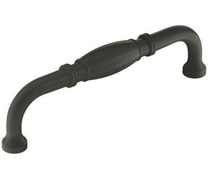 Amerock Cabinet Pull Matte Black 5-1/16 inch (128 mm) Center-to-Center Granby 1 Pack Drawer Pull Drawer Handle Cabinet Hardware