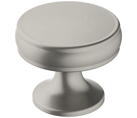 Amerock Cabinet Knob Satin Nickel 1-1/4 inch (32 mm) Diameter Renown 1 Pack Drawer Knob Cabinet Hardware