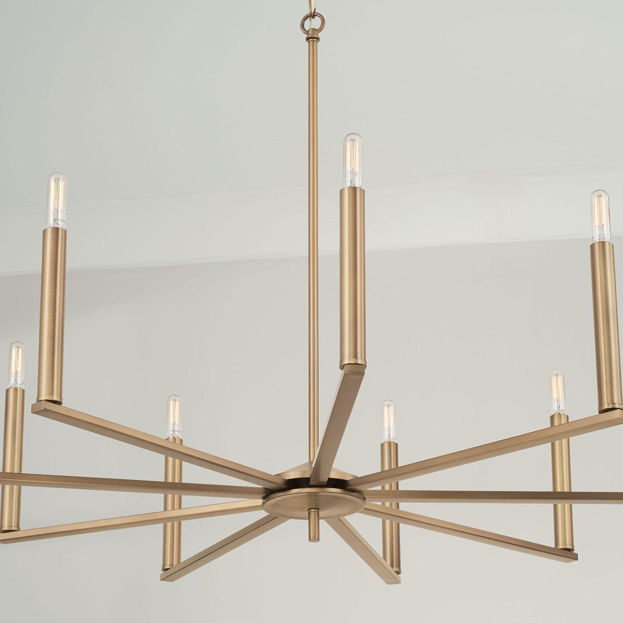 Capital Lighting 448691AD Portman 9 Light Chandelier Aged Brass