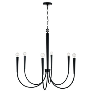 Capital Lighting 445961MB Holden 6 Light Chandelier Matte Black