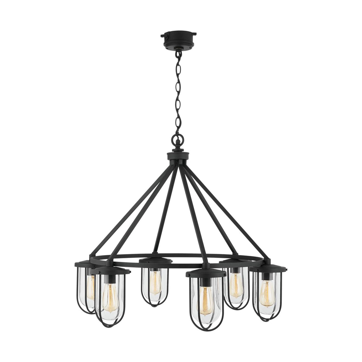 Capital Lighting 934261BK Corbin 6-Light Chandelier Black