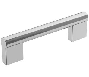 Amerock Cabinet Pull Polished Chrome 3-3/4 inch (96 mm) Center-to-Center Versa 1 Pack Drawer Pull Cabinet Handle Cabinet Hardware