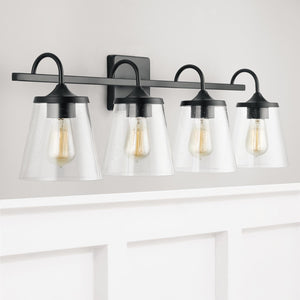 Capital Lighting 139142MB-496 Jayne 4 Light Vanity Matte Black