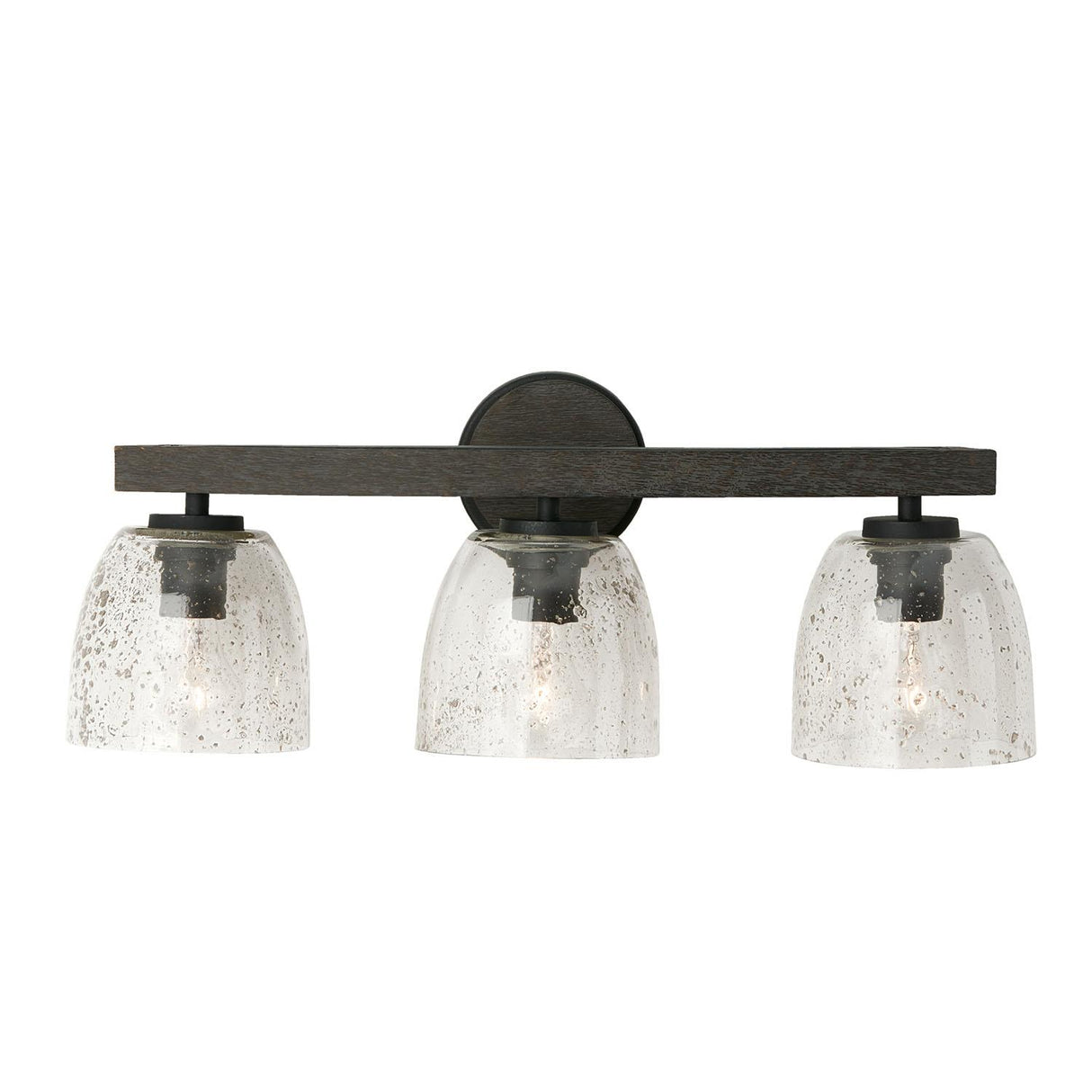 Capital Lighting 147631CK-536 Clive 3 Light Vanity Carbon Grey and Black Iron
