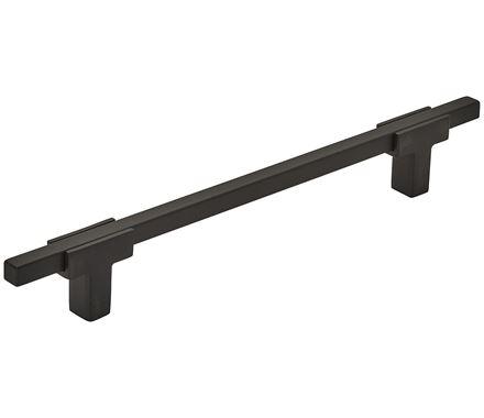 Amerock Cabinet Pull Matte Black/Matte Black 6-5/16 inch (160 mm) Center to Center Urbanite 1 Pack Drawer Pull Drawer Handle Cabinet Hardware
