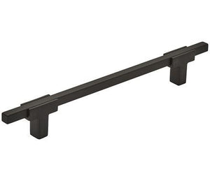 Amerock Cabinet Pull Matte Black/Matte Black 6-5/16 inch (160 mm) Center to Center Urbanite 1 Pack Drawer Pull Drawer Handle Cabinet Hardware