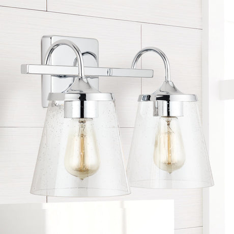 Capital Lighting 139122CH-496 Jayne 2 Light Vanity Chrome
