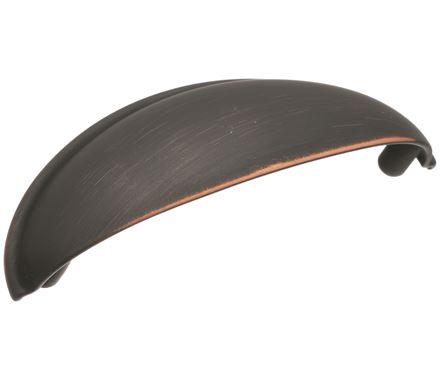 Amerock Cabinet Cup Pull Oil Rubbed Bronze 3 inch (76 mm) Center-to-Center Ravino 1 Pack Drawer Pull Drawer Handle Cabinet Hardware