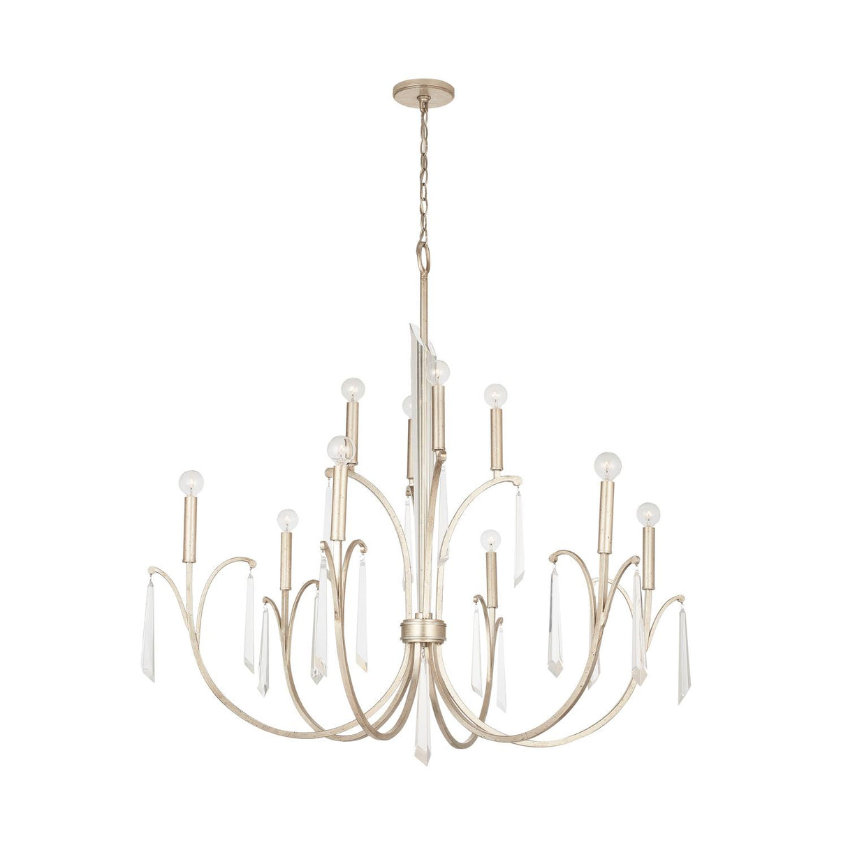 Capital Lighting 437001WG Gwyneth 10 Light Chandelier Winter Gold