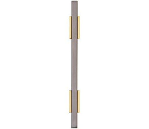 Amerock Cabinet Pull Brushed Gold/Black Chrome 3-3/4 inch (96 mm) Center to Center Urbanite 1 Pack Drawer Pull Drawer Handle Cabinet Hardware