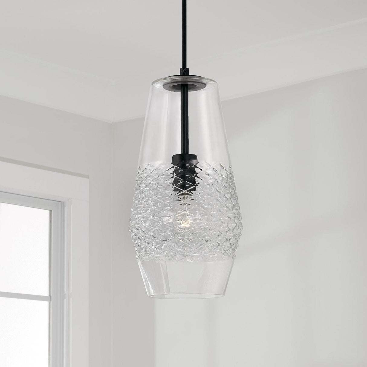 Capital Lighting 345011MB Dena 1 Light Pendant Matte Black