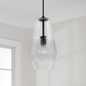 Capital Lighting 345011MB Dena 1 Light Pendant Matte Black