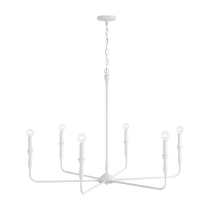 Capital Lighting 450362XW Paloma 6 Light Chandelier Textured White