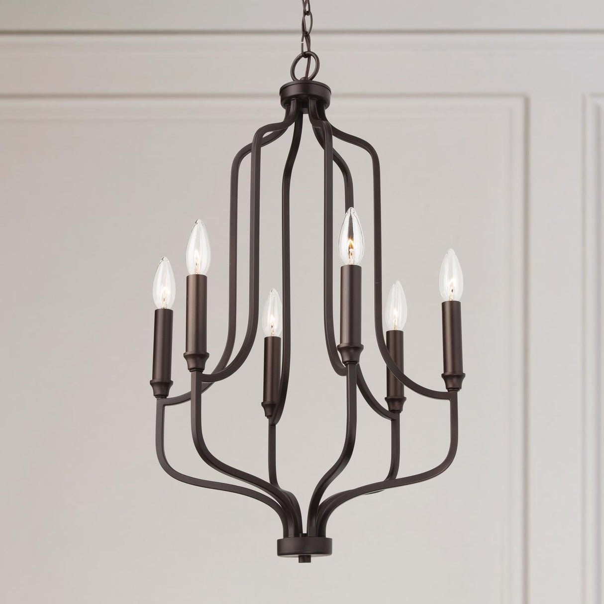 Capital Lighting 439261BZ Reeves 6 Light Chandelier Bronze