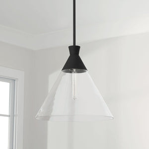 Capital Lighting 350311XK Paloma 1 Light Pendant Textured Black